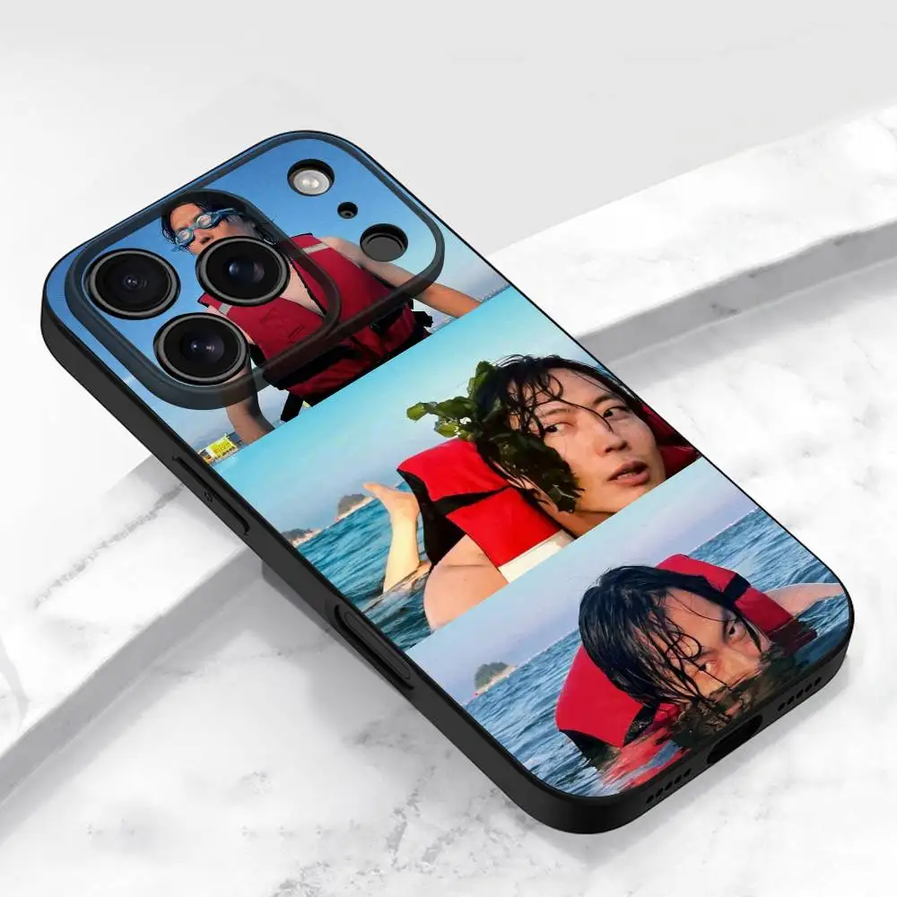 حافظة هاتف R-Roh Jae Won لهاتف iPhone 17,16,15,14,13,12,11,Pro,Max,Plus,E,Air,Mini غطاء أسود واقٍ