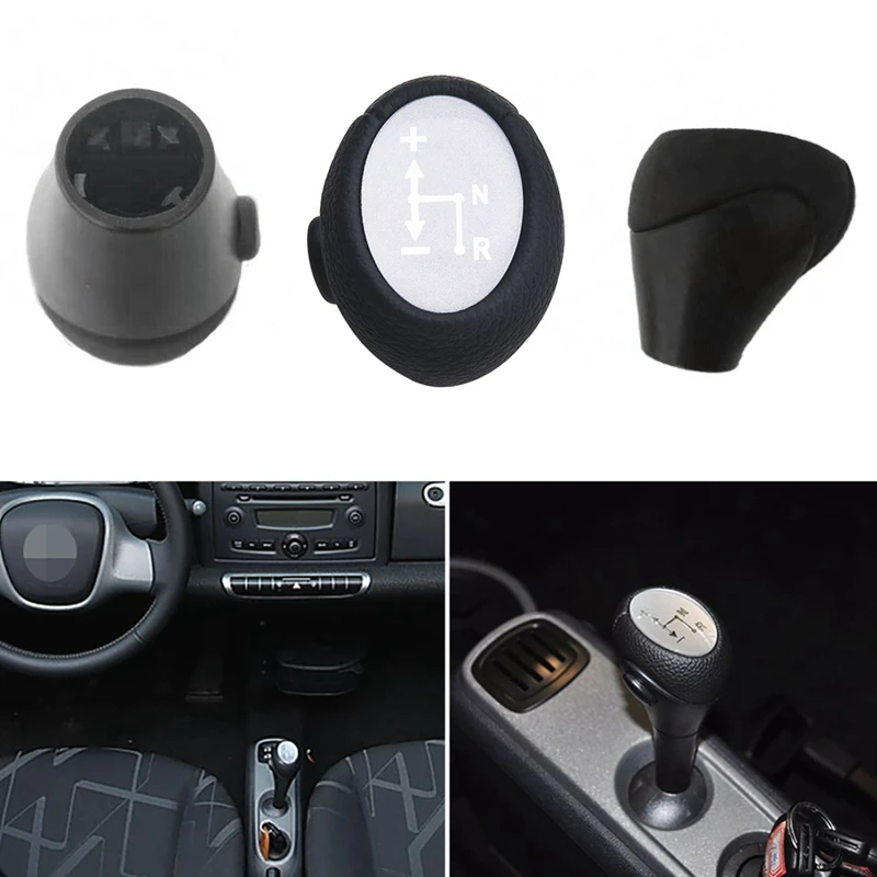 

Gear Knob Automatic Knob Silver for Smart Fortwo 450 451 1998-2014 Smart Roadster 452 2003-2006 Gear Head Case Sleeve