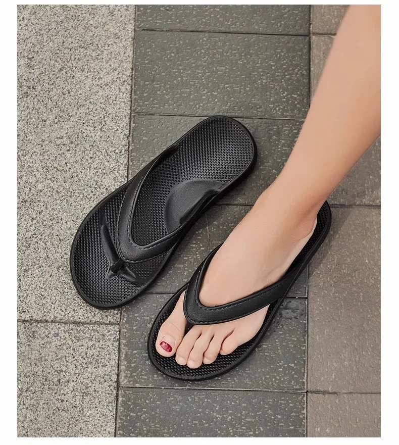 Weichsohlige Rutschfeste Casual Flip-Flops, Modische Paar-Sandalen, Vielseitige Sommer-Strand- und Badezimmer-Hausschuhe – Detail 8