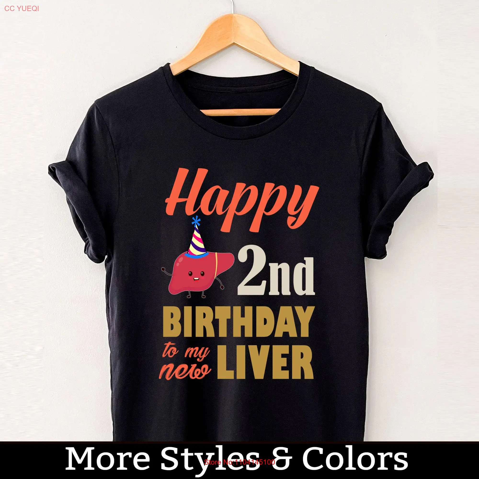 2nd Liver Transplant Anniversary T Shirt Survivor Recipient long or short sleeves