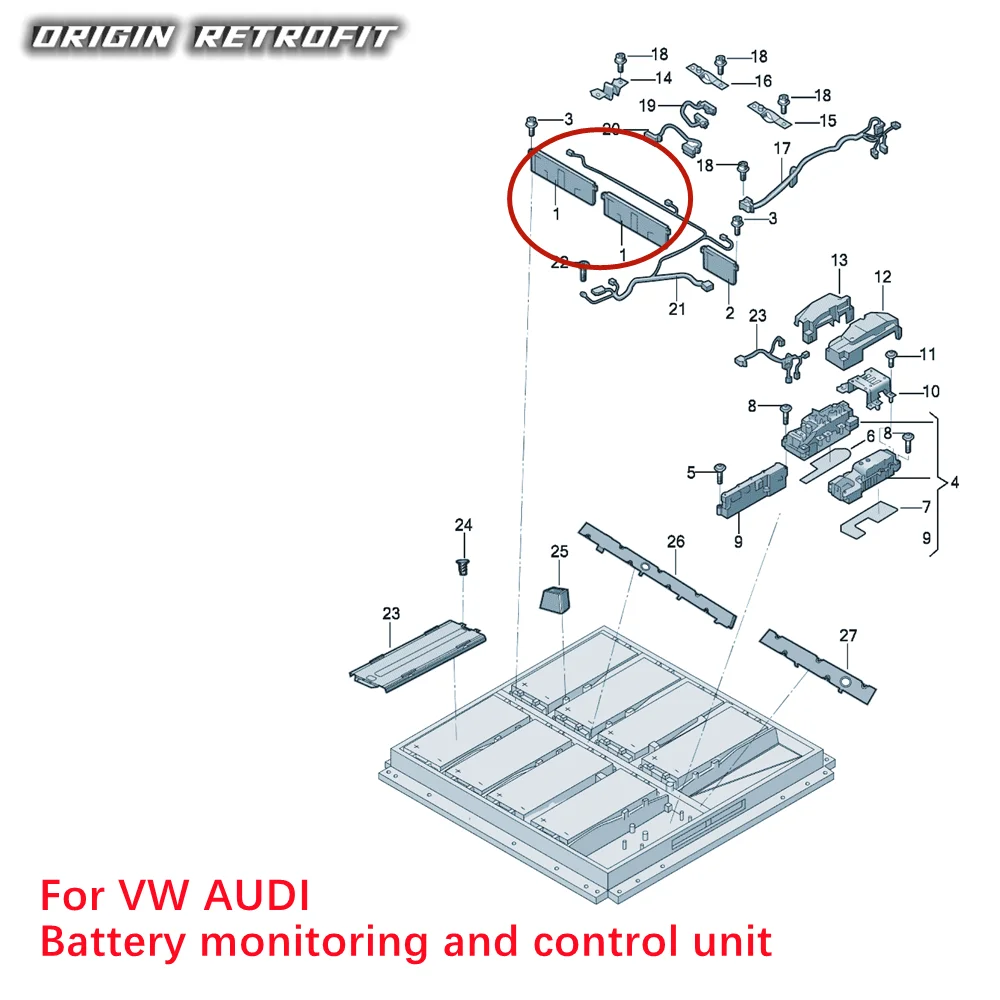 

5KE 915 140 B блок контроля и контроля аккумулятора для VW ID3 ID4 ID6 для Audi Q4 Q5 e tron