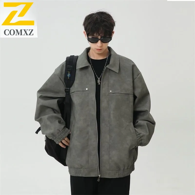 

COMXZ мужская куртка с воротником-стойкой, удобные мотоциклетные пальто для езды на велосипеде, легкая ветрозащитная осенняя одежда для треккинга