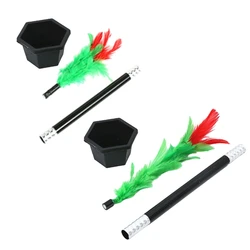 Magic Stick to Flower Stage Magic Trick Toy Flower Trick A Bouquet Appear from Air Professional Magician Props Gifts