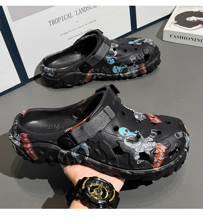 Übergrößen 48 49 Clogs Herrenschuhe Sommer Gartenschuhe Strandschuhe Herren Freizeitschuhe Wasserschuhe Bequeme Hausschuhe – Detail 20