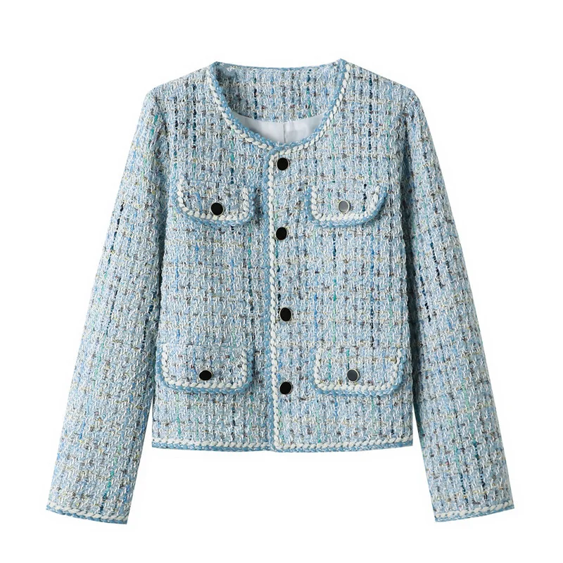 

Advanced Tweed Coat 2024 New Spring and Autumn Women's Coat Small Fragrant Short Top