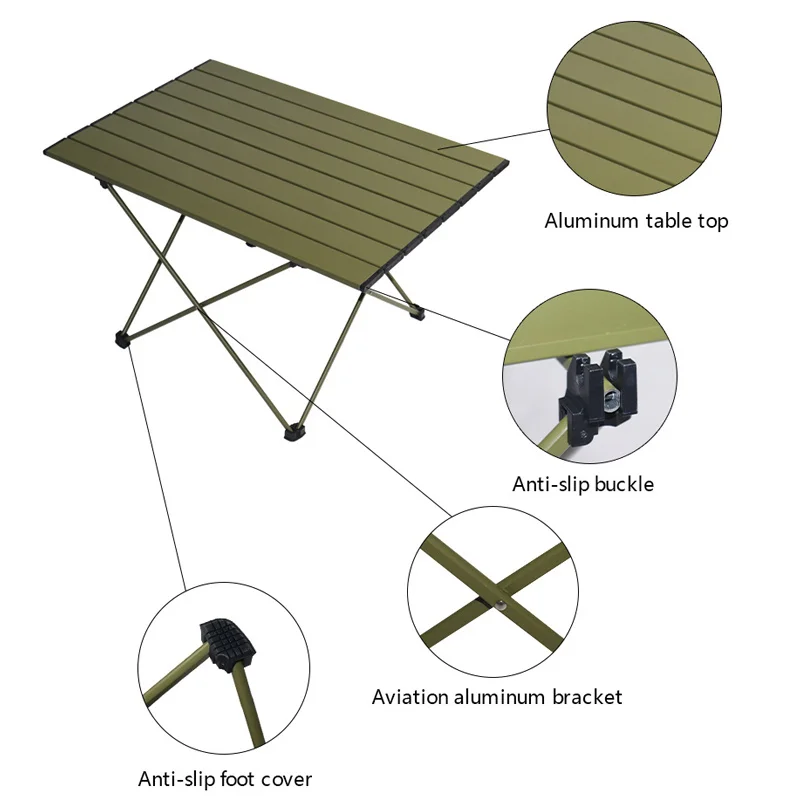 Small Size Folding Table for Picnic and Beach, Lightweight and Portable, Backpacking Tables for Tourist Camping, BBQ, Fishing