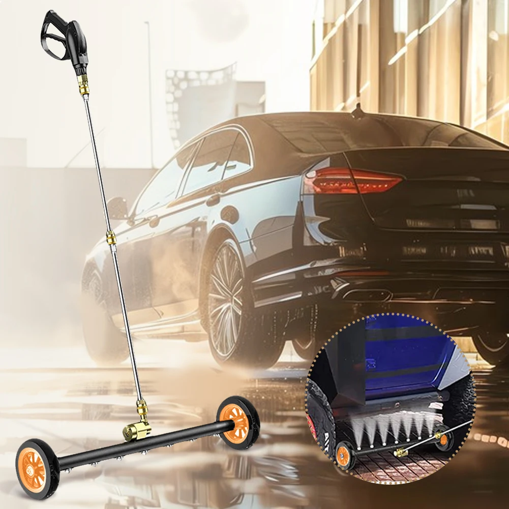 22 Inch Pressure Washer 1/4 Quick Connector Car Chassis High Pressure Washer 4000 PSI Car Washing Locomotive Bottom Water Broom