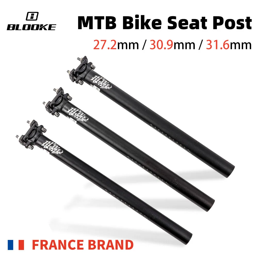 BLOOKE MTB Aluminum Bicycle Seatpost 27.2MMx400MM30.9MMx400MM 31.6MMx400MM Seat Post Superlight Tube Mountain Bike Cycling Parts