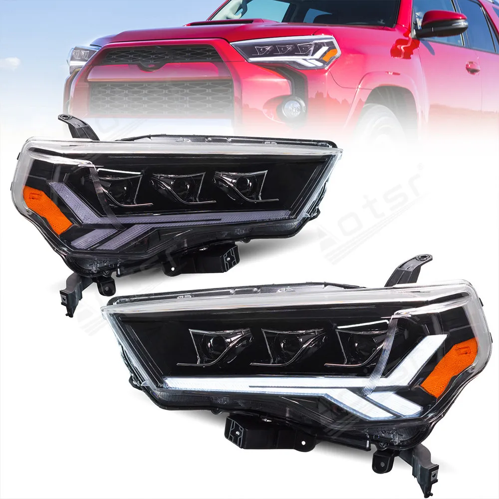 Front Headlamp For Toyota 4 Runner 2014-2021 Headlight Modification DRL Lights Car Accessory LED  Dual Lens Auto Light Assembly