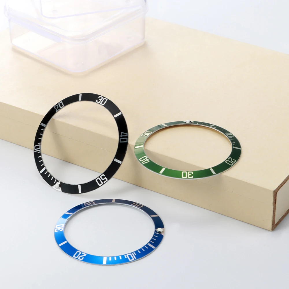 37 مللي متر ساعة حافظة سبائك الألومنيوم ساعة سيراميك الحافة إدراج حلقة المنحدر ل رولكس المياه شبح GMT الغوص الرجال جزء الملحقات