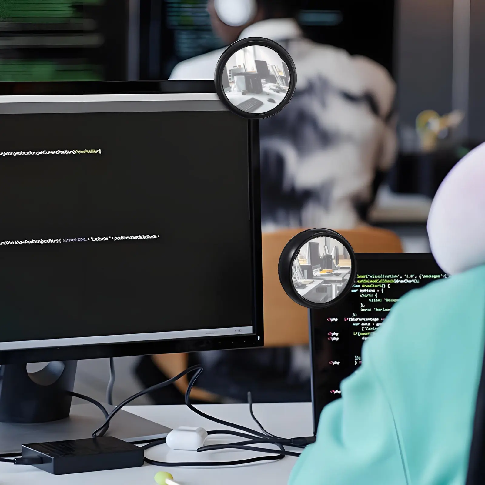 

Набор из 3 портативных мини-зеркал для монитора компьютера, офисного стола, ноутбука, аксессуары для кабинетов/кабинок