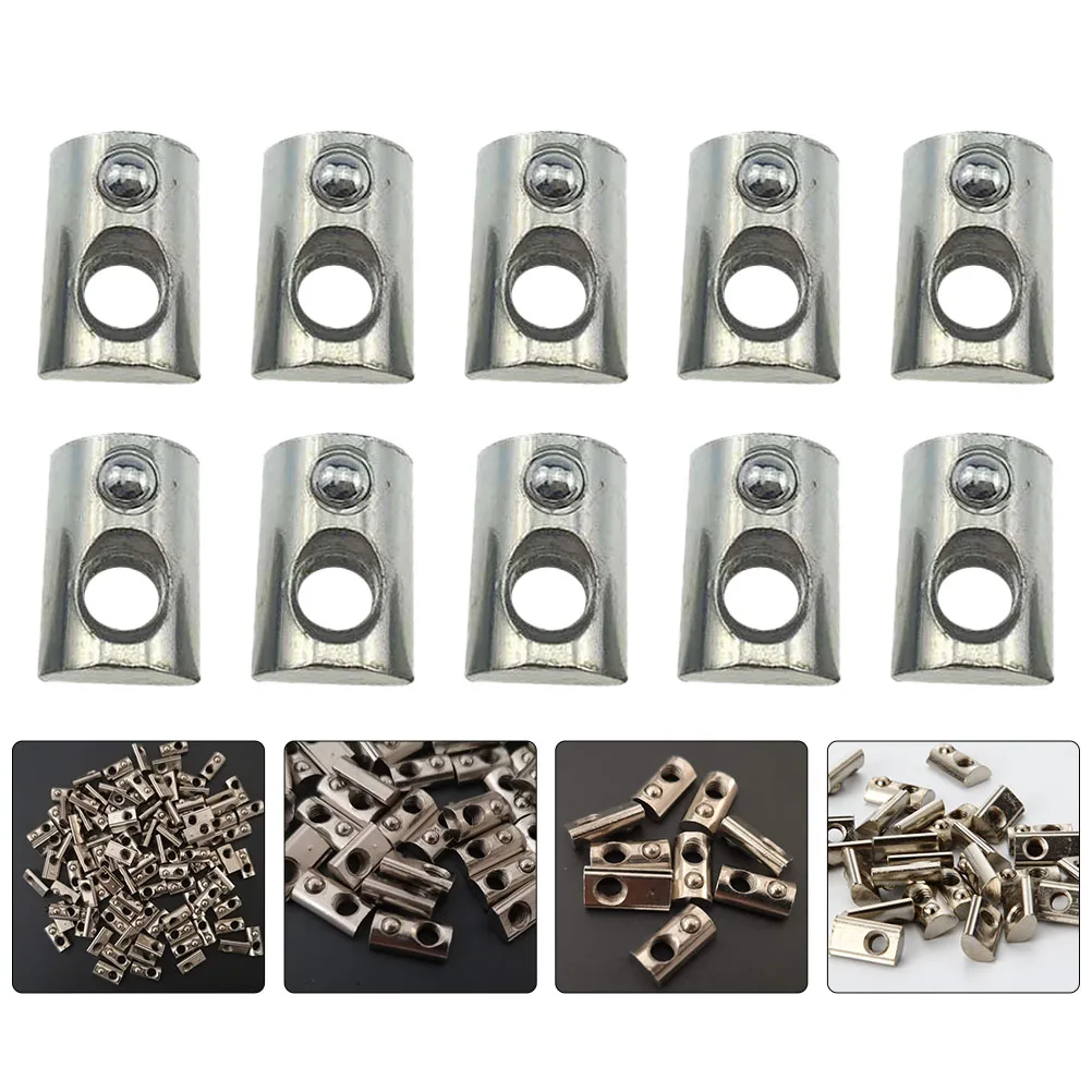 

100pcs T Steel Spring Loaded Elastic for Aluminum Profiles Elastic High Spring Loaded Nut T Slot Nut Hardness