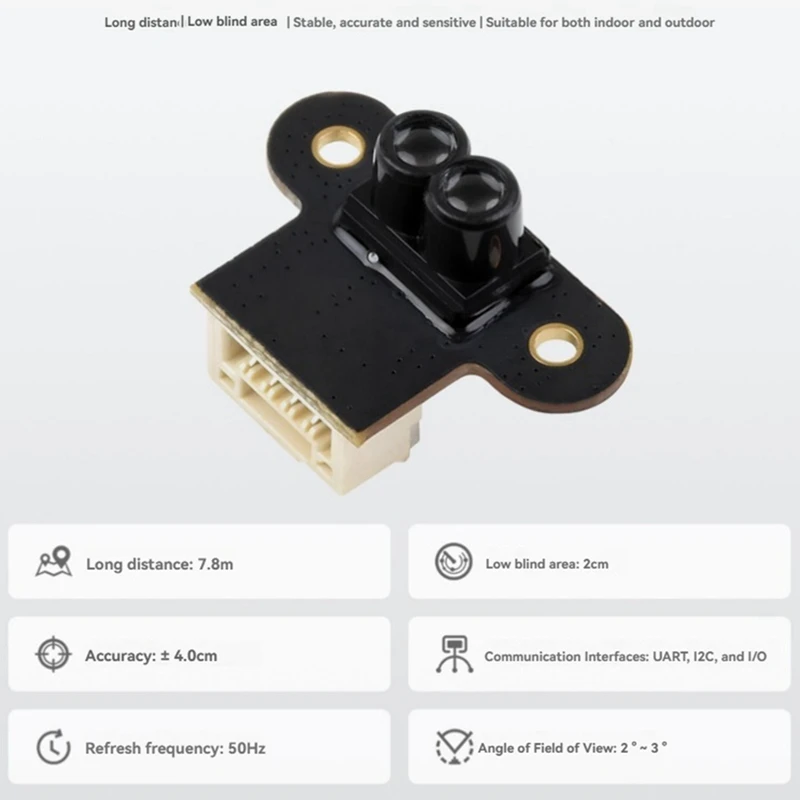 TOF Laser Range Sensor Module Mini Radar Module 0.02M-7.8M Distance Measurement UART I2C I/O Interface
