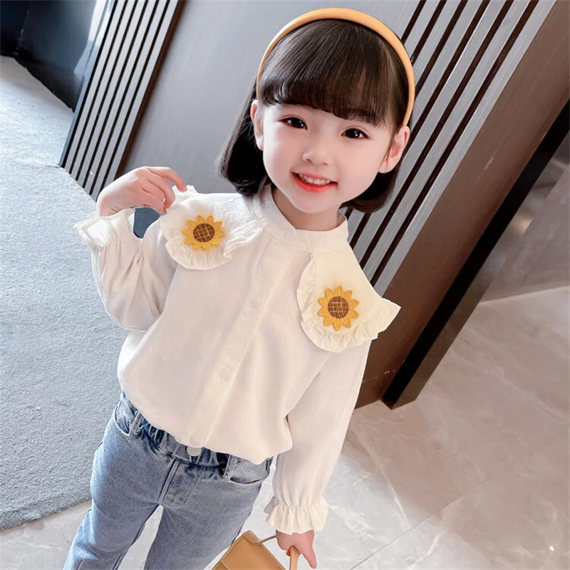 

Girls Baby's Coat Blouse Jacket Outwear 2022 Sunflowers Spring Summer Overcoat Top Party Sport Christmas Outfit Children's Cloth