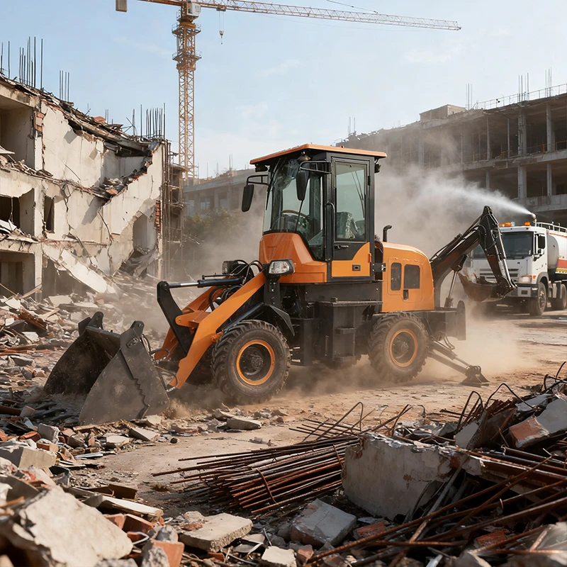 Powerful digging performance 4WD chassis Backhoe Loader Small Backhoe Loader Wheeled Backhoe Loader