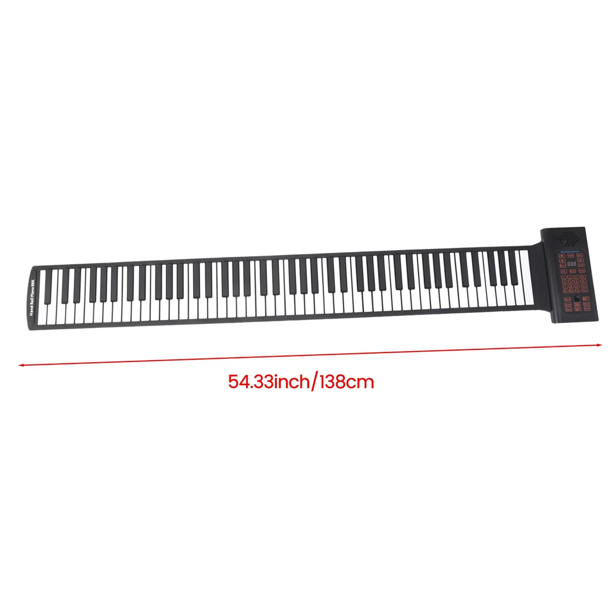SLQZT Keyboard Portabel Piano Roll Up 88 Tombol Keyboard Elektronik Silikon Fleksibel dengan Baterai Isi Ulang untuk Hadiah Anak