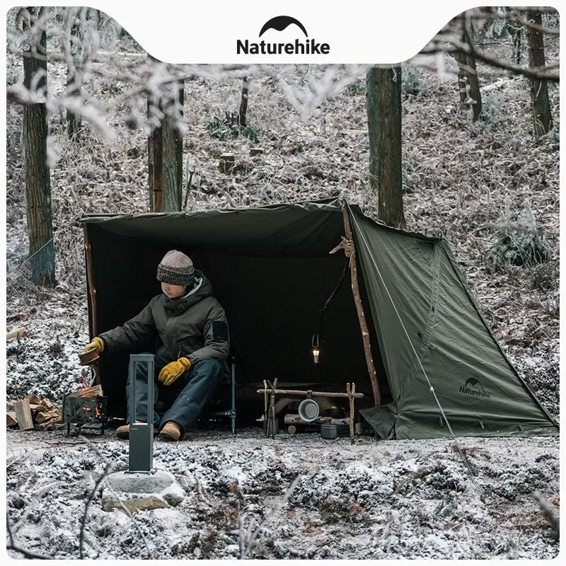 Naturehike Upgraded Ares Single Military Tent Outdoor Camping Large Space Cotton Tent Spring and Summer Windproof Tent NH21YW157