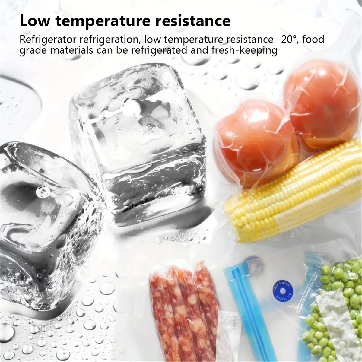 Fresh-keeping Vacuum Sealer Bags For Food Storage - Reusable Zipper Bags With Air Valve Pump For Sealing Vegetables, Meat