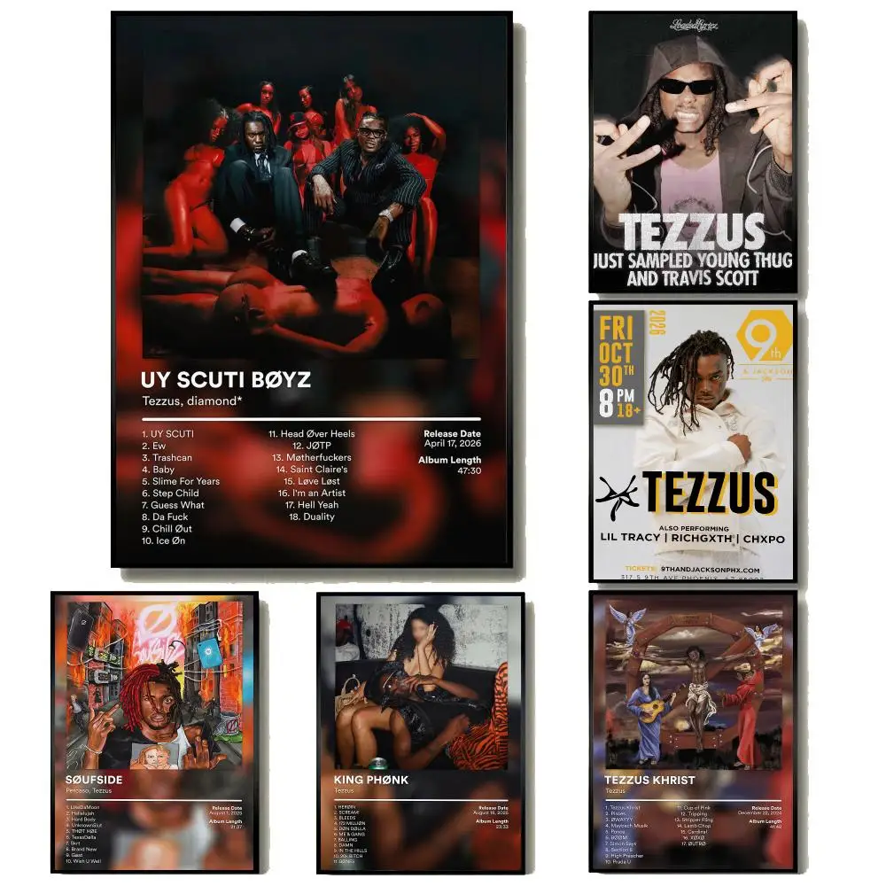 Underground Rap T-Tezzus Poster Modern Minimalist Wall Art Prints for Home Decor Interior Bedroom Living Room