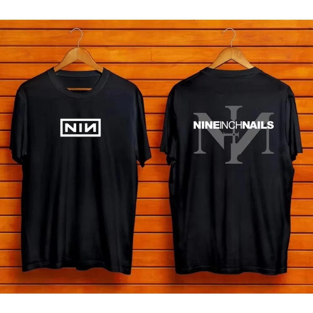 Camiseta Unisex Nine Inch Nails para Hombre y Mujer, Camiseta de Algodón Estampada, Talla Estadounidense S - 3XL, Reimpresión, Algodón Puro, Estilo Unisex de Lujo de Alta Gama
