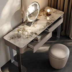 MELNordic-Table de vanité miroir et chaise pour femme, organisateurs de luxe, conteneur de table en élasthanne, meubles de maison