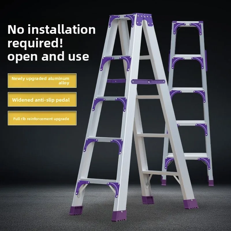 

Aluminum Engineering Folding Ladder, Thickened Ladder, Zigzag Ladder, Mobile Staircase, Indoor Engineering 3 4 5 Steps