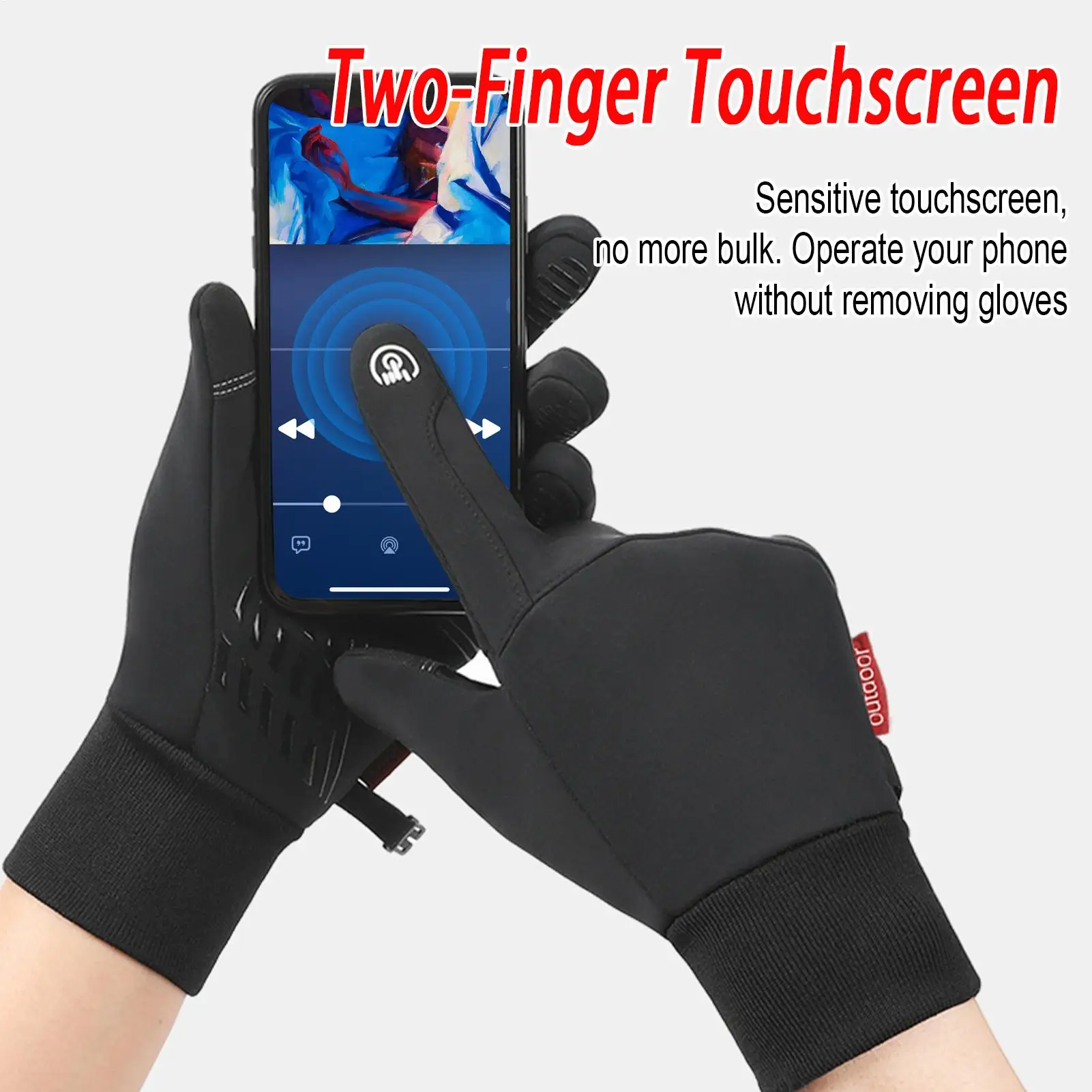 

USB Heated Gloves Screen Touch Winter Thermal Heating Mitts Waterproof for Sports Outdoor working Hiking Cycling for Women Men