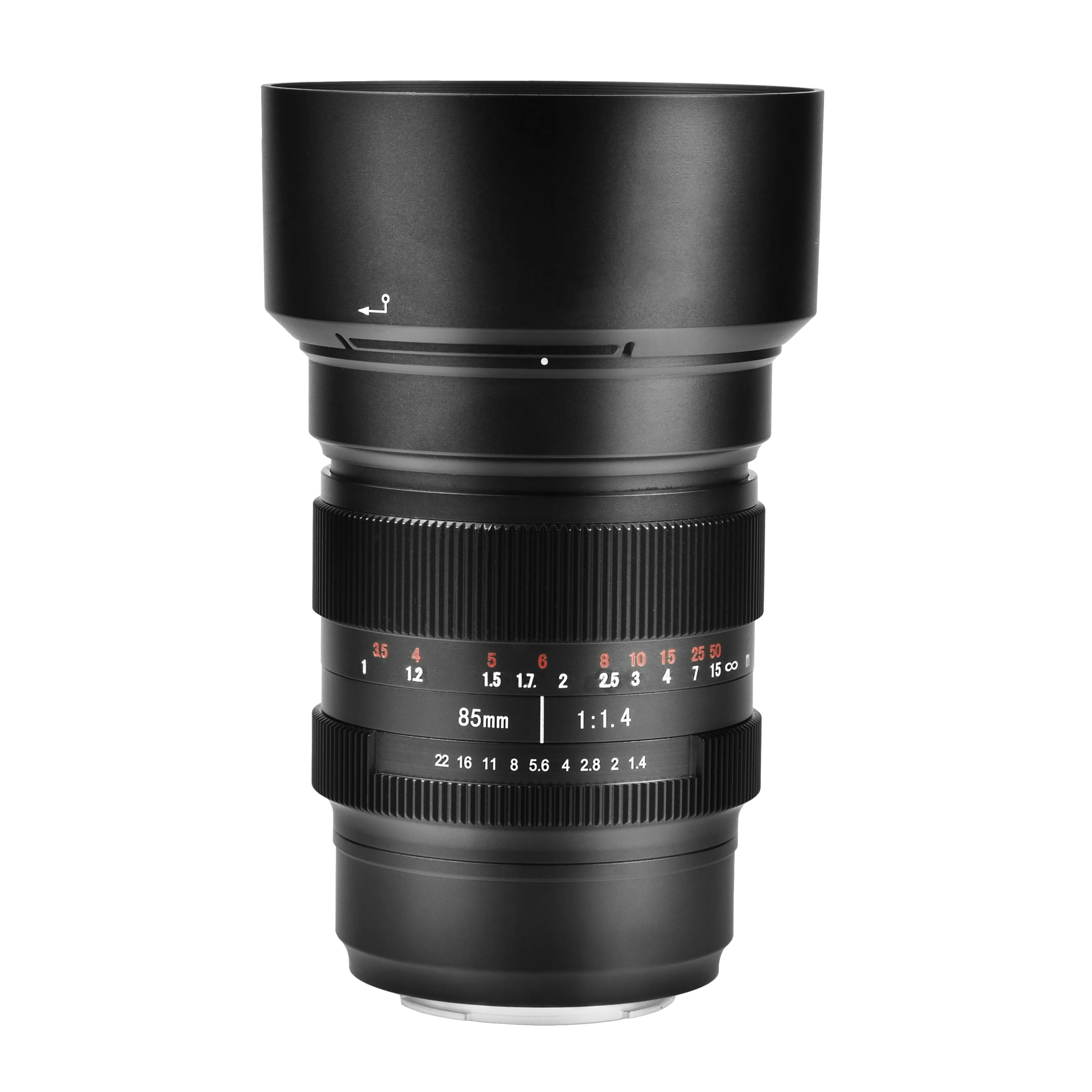 Vlogmagic Metal Body  85mm F1.4 Large Aperture Manual Focus Fixed Full Frame Lens Hood for Sony E  Mount Mirrorless Cameras