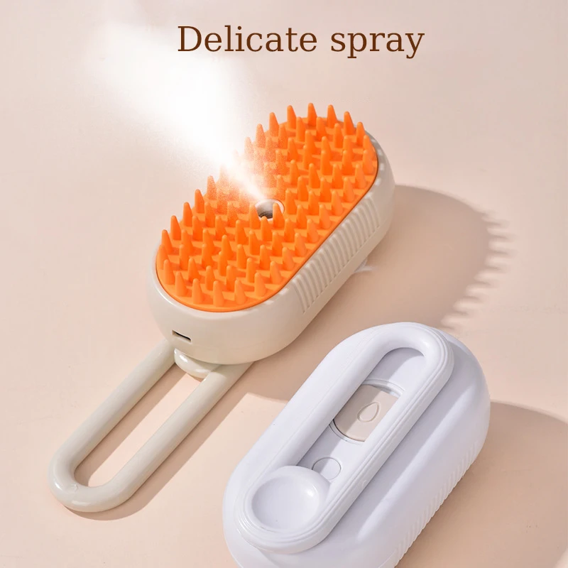 Pet comb cat dog electric spray massage comb one button spray anti fly hair massage bath comb