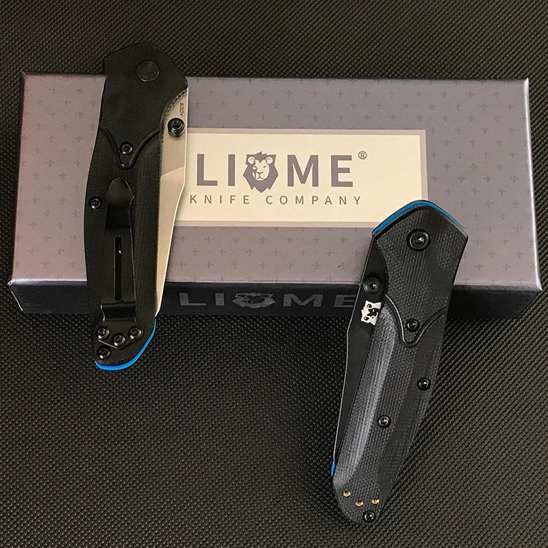 Liome 945 bolso faca dobrável dupla cor g10 lidar com facas de segurança acampamento ao ar livre salva-vidas mini ferramenta edc