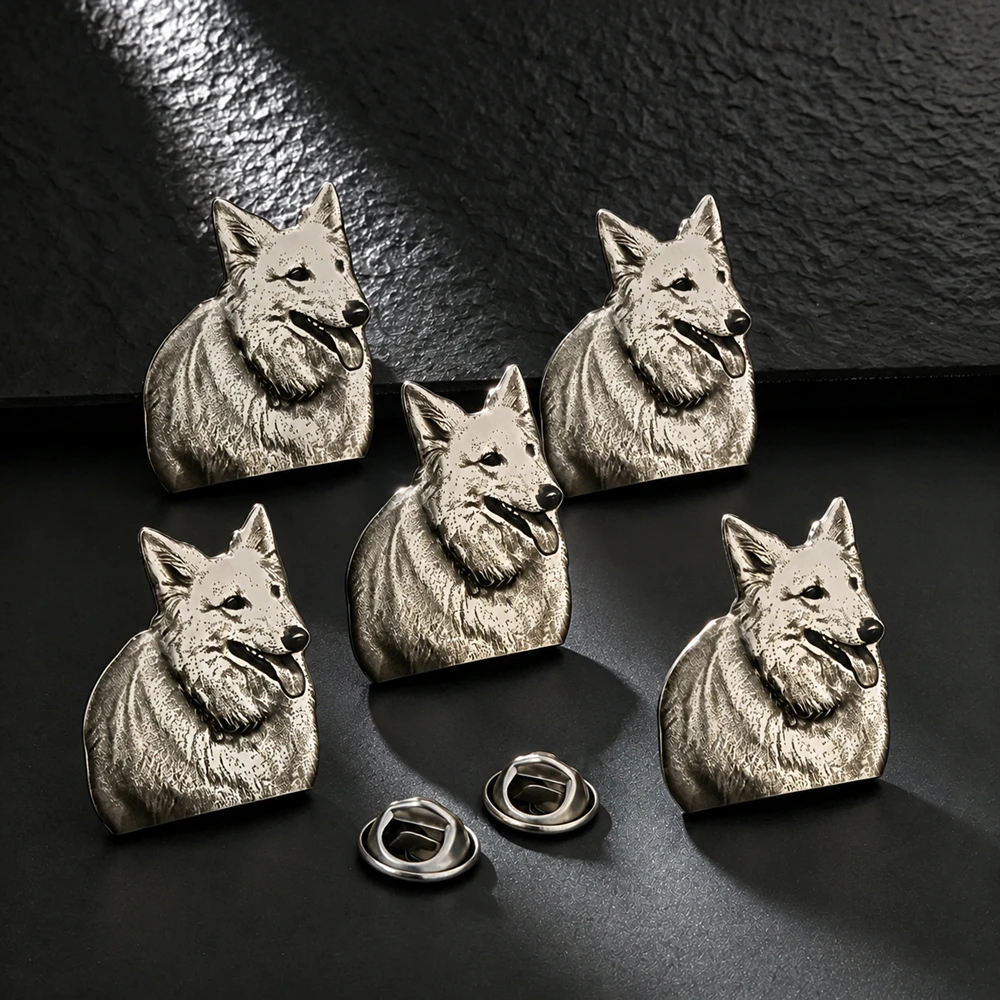 Customized Pet Portrait Photo Brooch Stainless Steel Personalized Dog Animal Picture Pin Badge Forever Pet Memorial Keepsake Gif view 5
