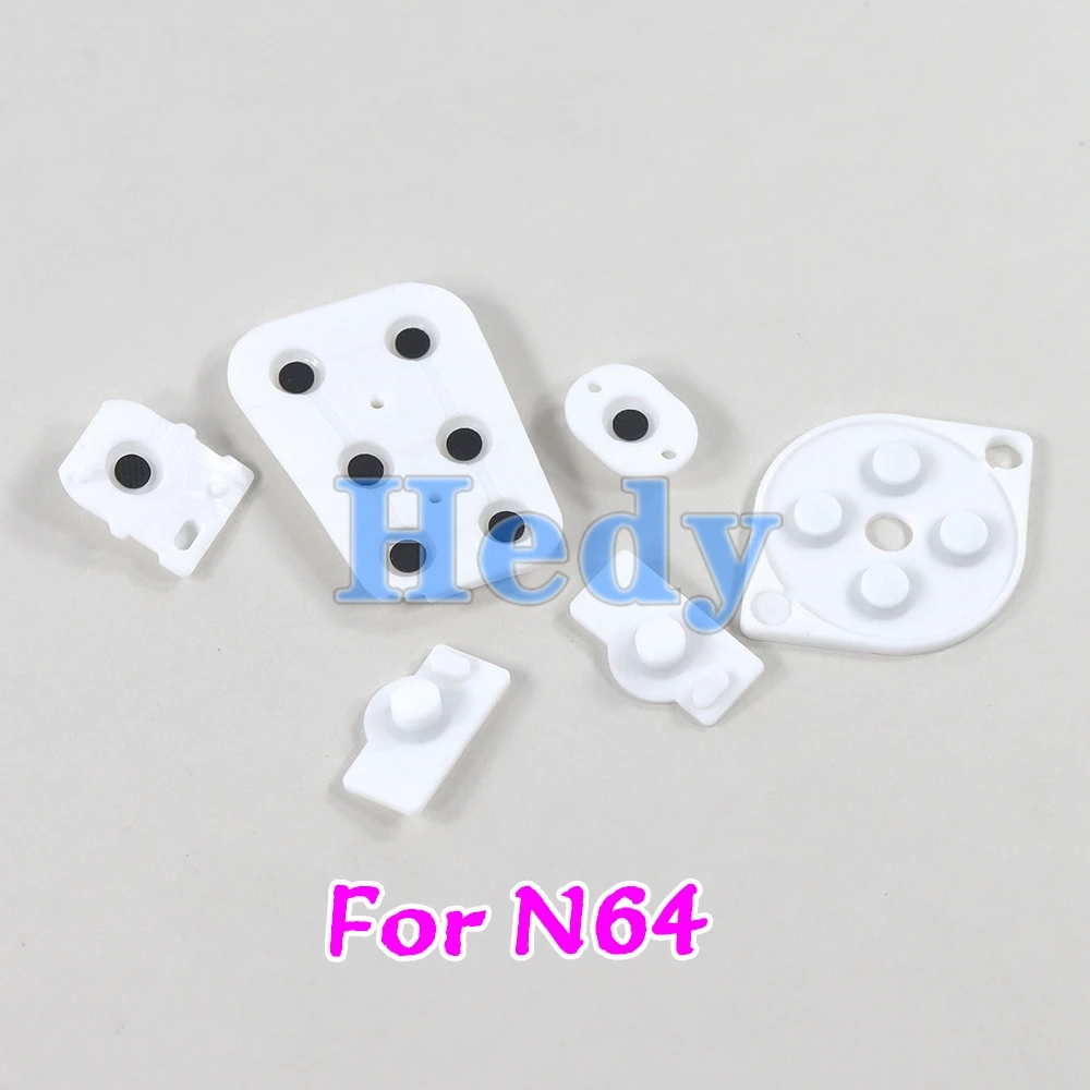 N64 컨트롤러 조이패드용 교체 고무 수리 부품 1세트, N64 전도성 버튼 실리콘 패드
