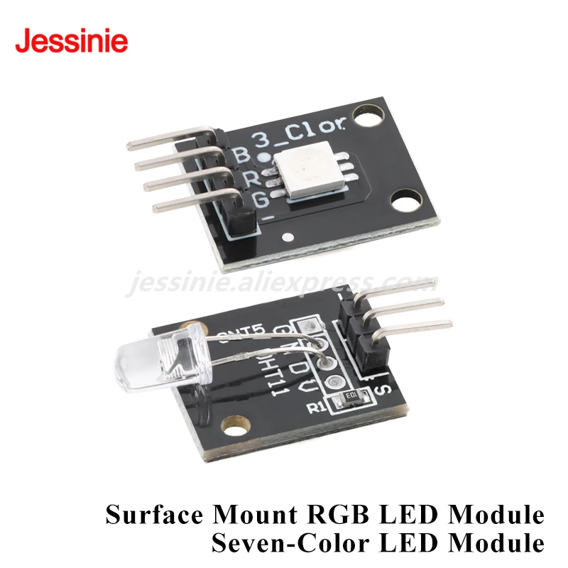 10pcs/1pc SMD RGB Full-Color LED Module 3 Color Controllable 7 Color LED Bead Module DIY Electronic Building Blocks for Arduino