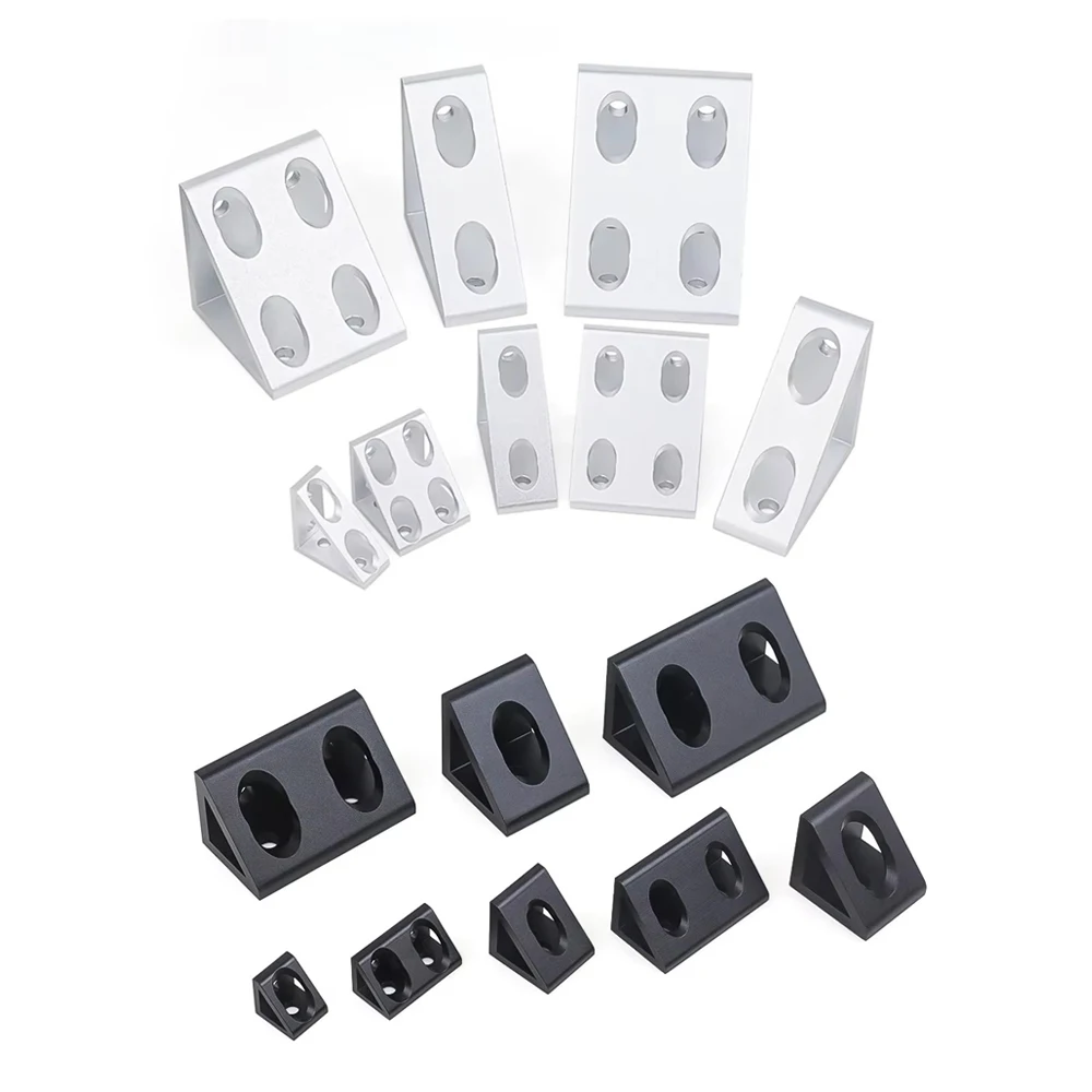 Aluminum Profile 90 Degree Block Triangle Connector Bracket For 2020 2040 3030 4040 4080 series V-slot Aluminum Profile