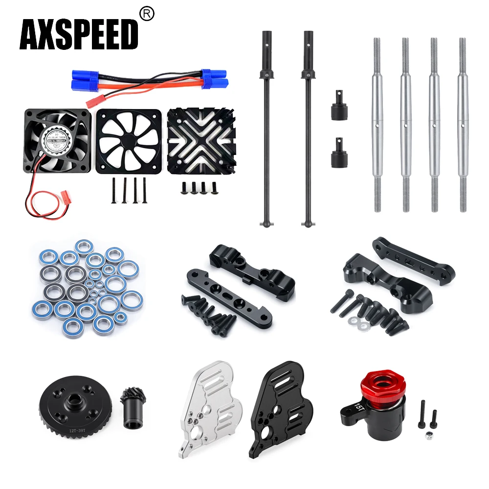 YEAHRUN eje engranajes Motor Servo suspensión inferior montaje CVD rodamiento enlace ventilador de refrigeración para Arrma KRATON 8S 1/5 RC Monster Truck