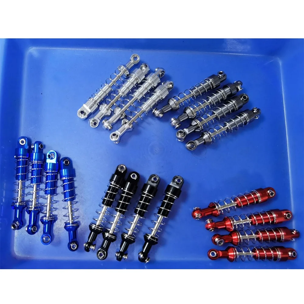 A19Q-Metal Steering Link Rod Pull Rod Mounts Shock Absorbers Set For WPL C14 C24 C24-1 1/16 RC Car Upgrade Parts