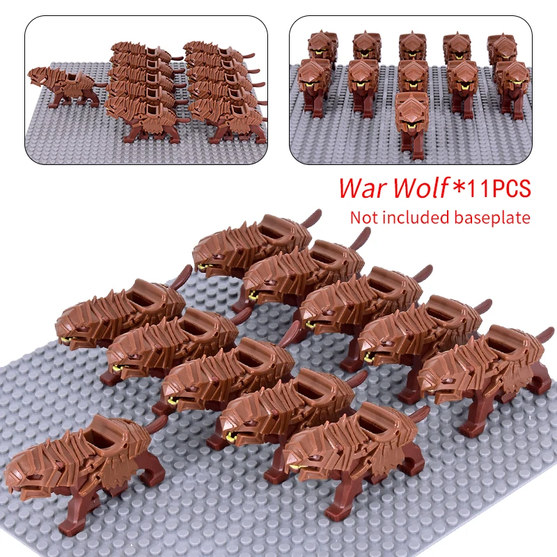 Mittelalterliche Militärsets Kavallerie-Figuren Kriegspferde Bausteine Teile Ritter-Zubehör Spielzeug für Kinder Geschenke