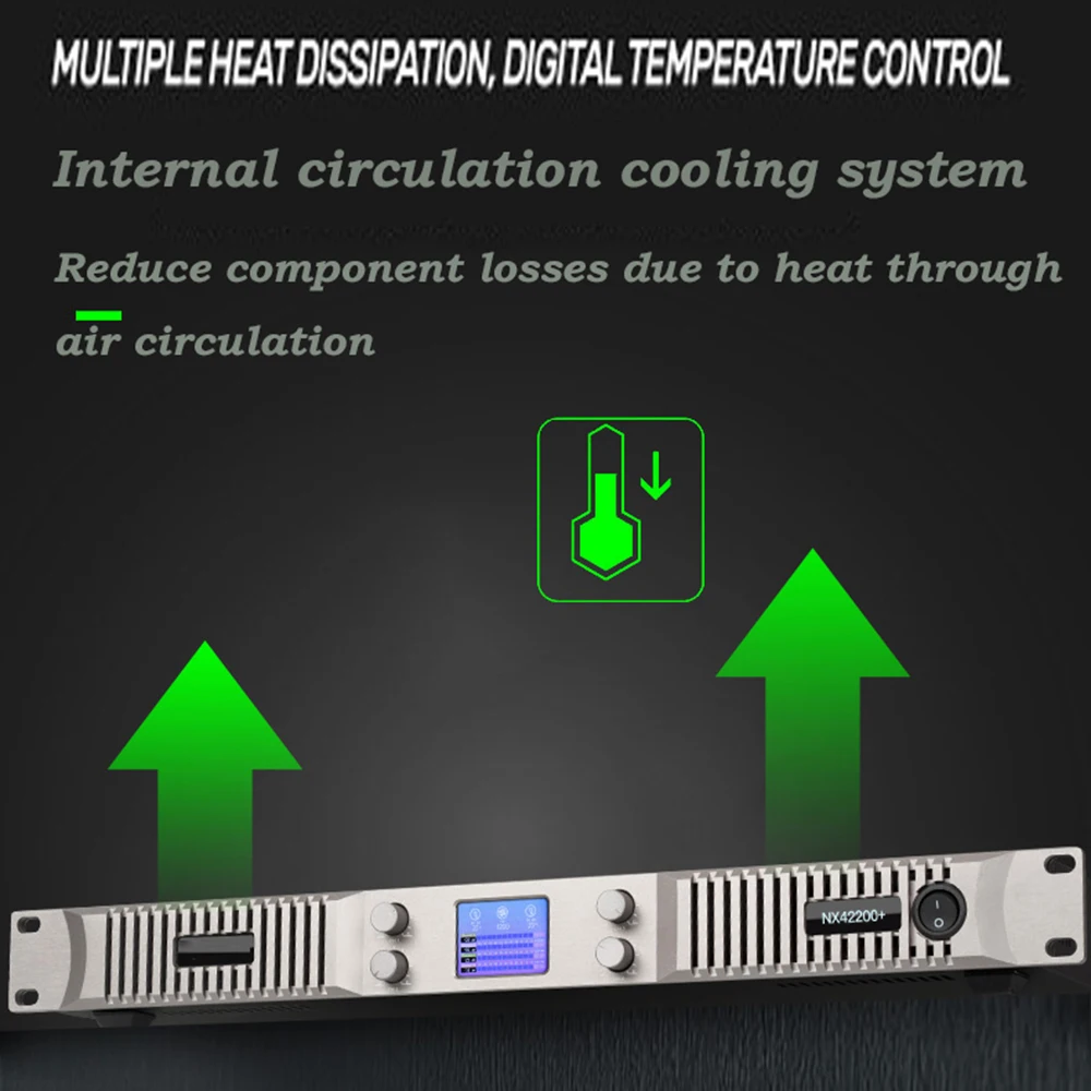 Paulkitson NX42000 Professionele Digitale Versterker 1U Klasse D 4 Kanaals High Power Amp Sub Woofer Speaker Apparatuur Systeem
