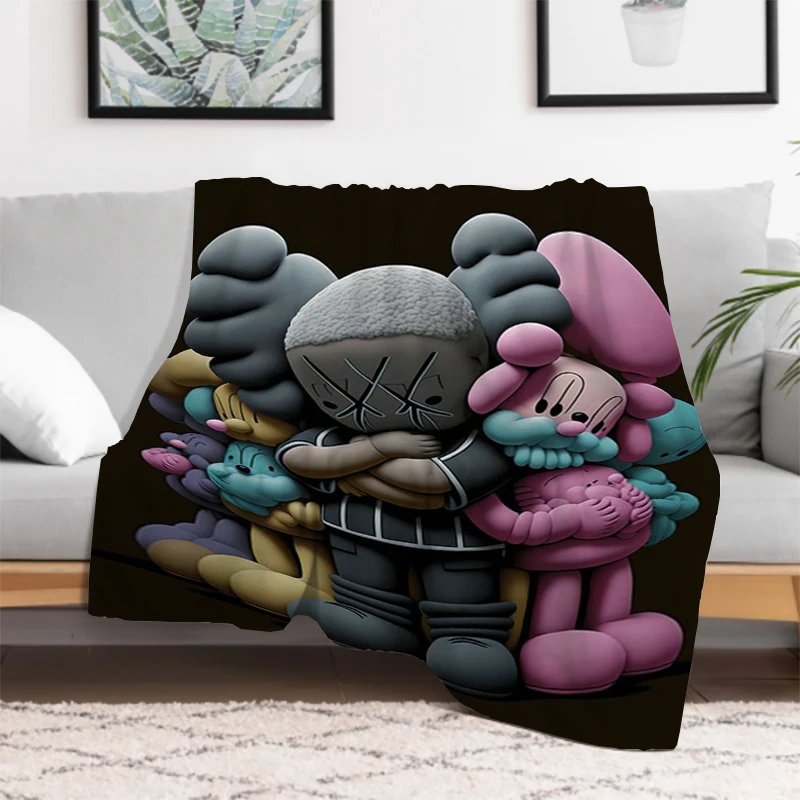 Graffiti Violent Teddy Bear Blankets Sofa Throw Blanket Pusheen Plush Microfiber Bedding Throws for Lounge Plead Cover Catnap