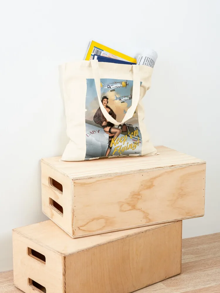 حقيبة حمل Keep 'em Flying حقيبة قماشية للنساء حقيبة حمل مخصصة جمالية