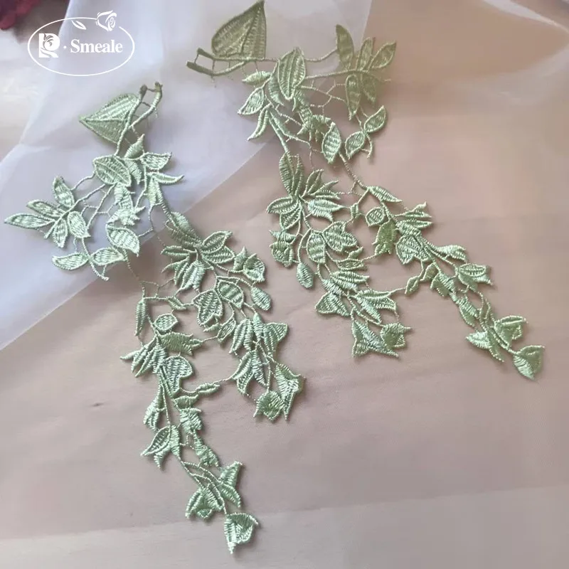 Vines Flowers and Leaves Mirror Patchs,Children\'s Clothing Dress Lace Applique.Handmade DIY Lace Clothing Accessories RS252133