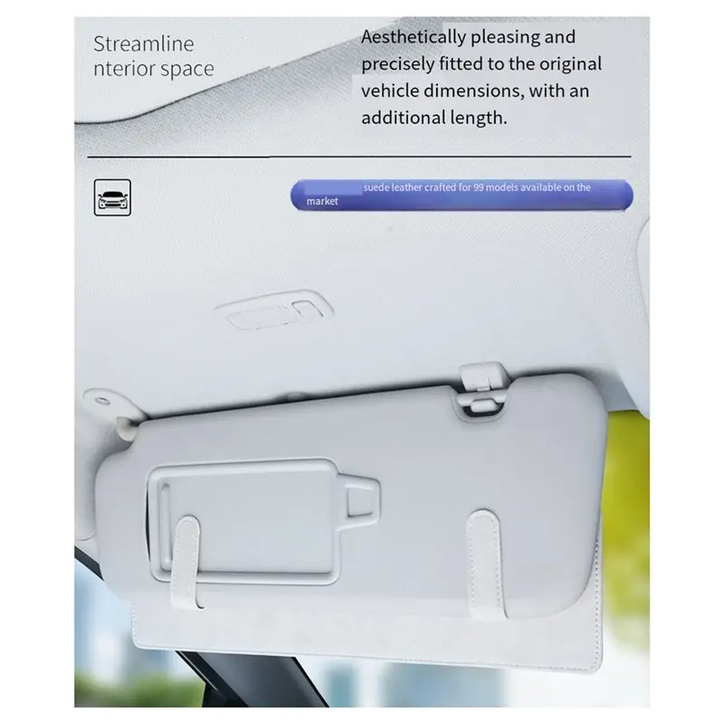 2026 Extended Car Sun Visor Extender Anti Glare Polarized Visor Eyewear Holder Magnetic Clip Auto Interior Accessories