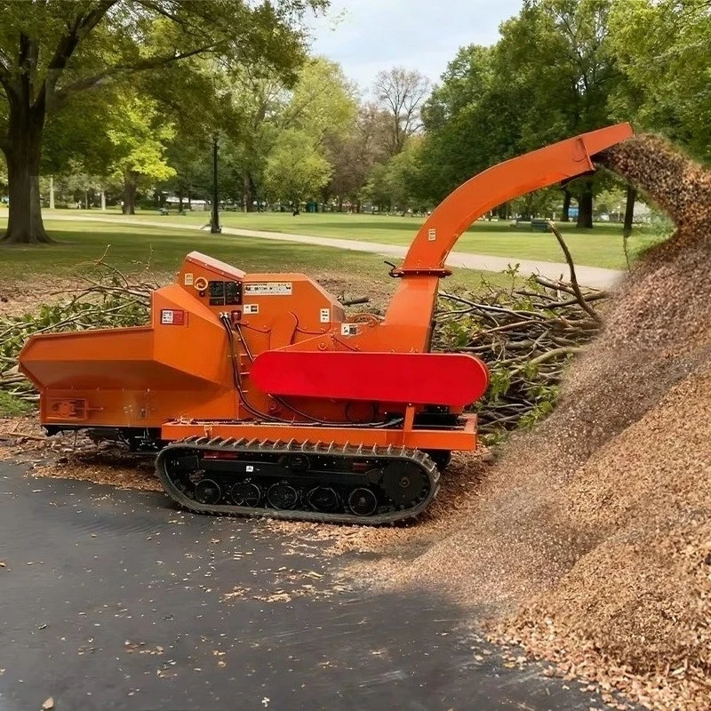 1-4t/h Diesel Wood Chipper and Shredder Machine for Mixed Wood Waste Timber Branches to Biomass Fuel