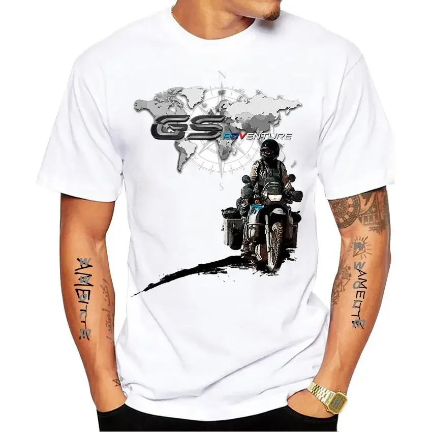 

I'am A GS Overlander T-Shirt Ride Adventure Travel TShirt New Summer Men Short Sleeve White Casual Tops Moto Boy Tees