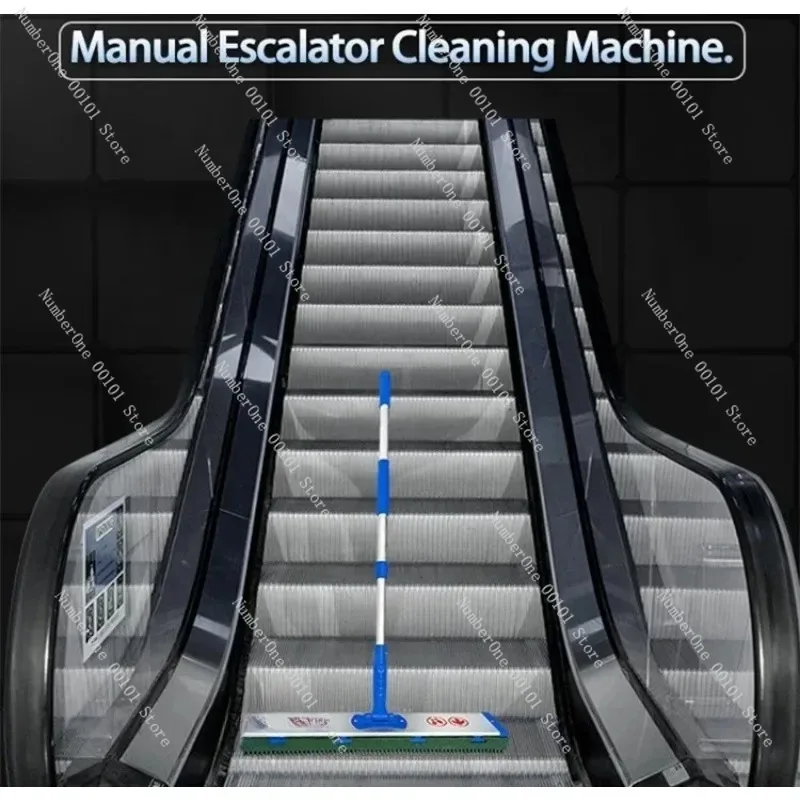 MLE-ES600 Compact Mini Manual Escalator Cleaner, 2.3kg Lightweight Cleaning Mop for Step Rails