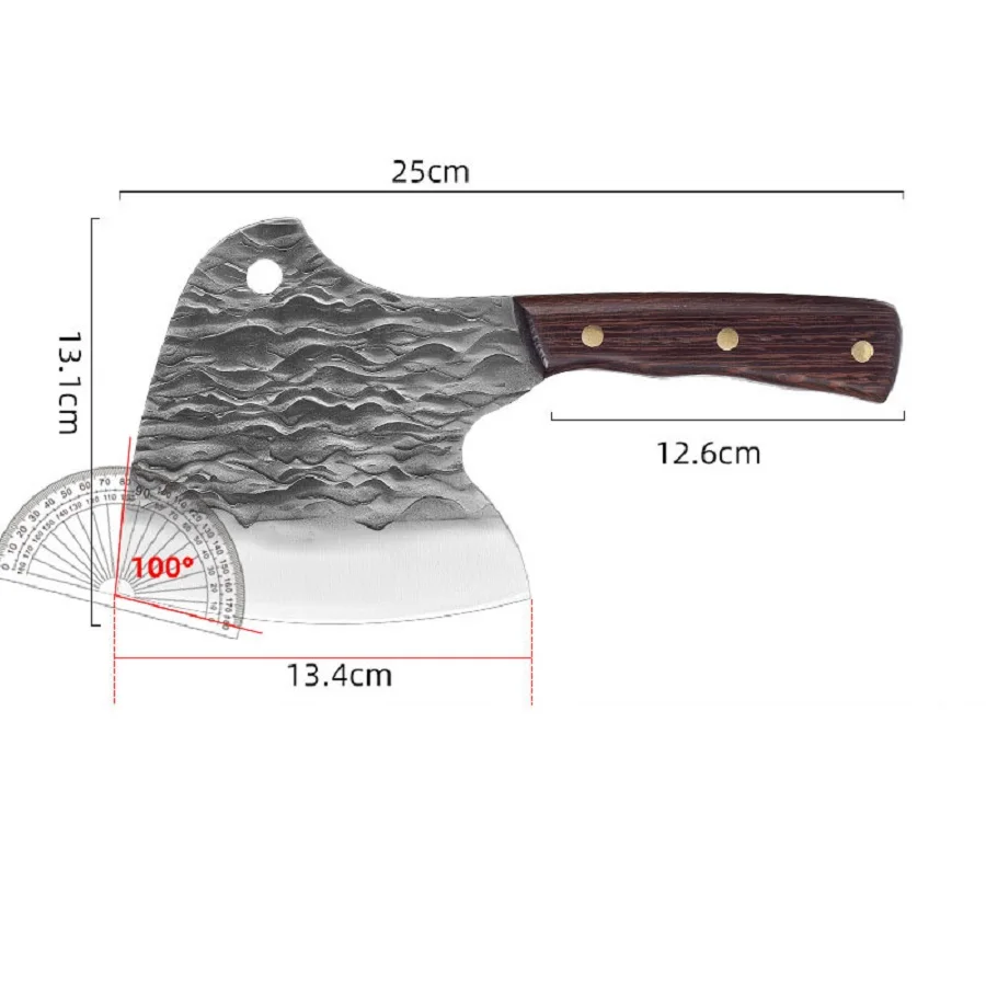 Outdoor Heavy-Duty Forged Meat Cleaver Knife - Butcher Knife High-Carbon Bone Cutting, Ergonomic Handle for Fathers Day Gift