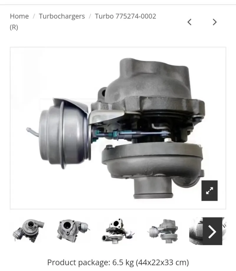 เทอร์โบชาร์จเจอร์คุณภาพสูงสำหรับ KIA 28201-2A701 หมายเลขอะไหล่แท้ 775274-0002