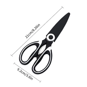 Multi-functional kitchen scissors, sharp chicken bone scissors, fish bone bottle opener, rust proof, non-slip fist, 1pc 12 Main Tissue Sales - №6