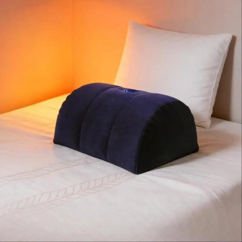 Inflatable Half Moon Support Pillow Waterproof Leg Wedge Cushion for Outdoor Travel Bed Rest Pain Relief