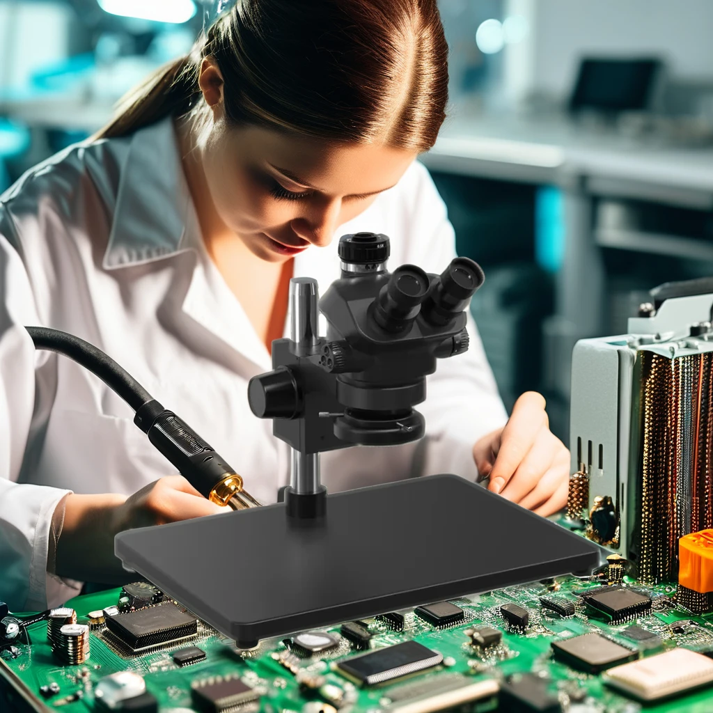 Mikroskop Trinokuler Stereo Zo - Electronics Repair Simulator ulasan dan harga